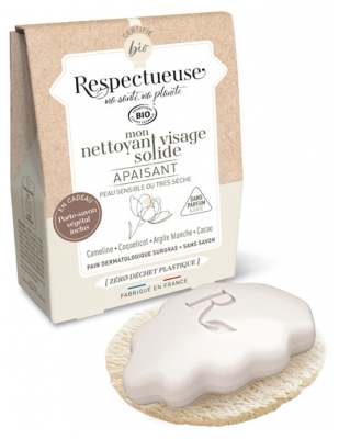 [NgRT011uyRT0024427] Mon Nettoyant Visage Solide Apaisant 35g Respectueuse