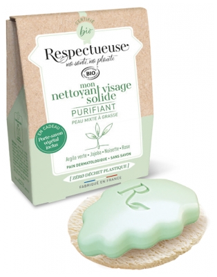 [NgRT011uyRT0024429] Mon Nettoyant Visage Solide Purifiant 35g Respectueuse
