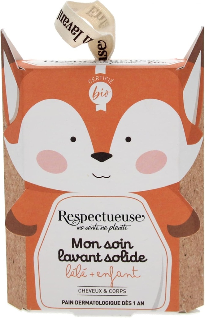 [NgRT011uyRT0024431] Mon Soin Lavant Solide Bébé et Enfant Bio 75g Respectueuse