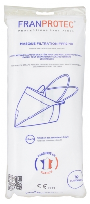 FRANPROTEC Masque Filtration FFP2 NR 10 Masques