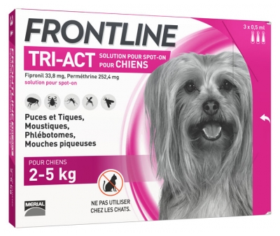 Frontline TRI-ACT Chiens 2-5 kg 3 Pipettes