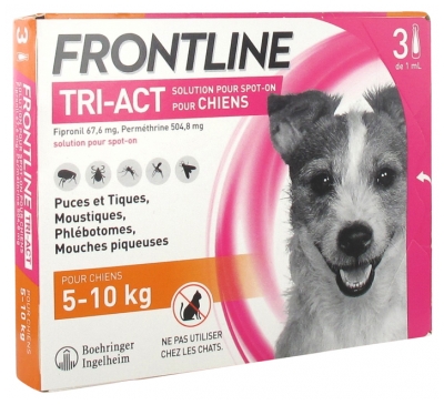 Frontline TRI-ACT Chiens 5-10 kg 3 Pipettes