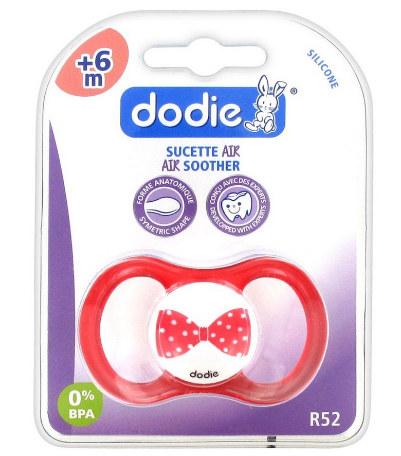 Sucette silicone air 6M fille nœud Dodie