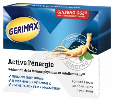 Gerimax Active l'Énergie 30 Comprimés