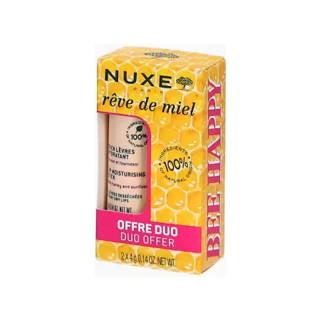 [844FgT00004w5m9] Rêve de Miel Stick Lèvres 2x4g Nuxe
