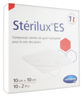 Hartmann Stérilux ES Compresses de Gaze Stériles 10 x 10 cm 10 x 2 Pcs
