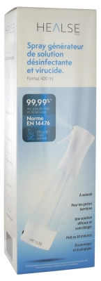 Healse Spray Générateur de Solution Désinfectante et Virucide Format 400 ml