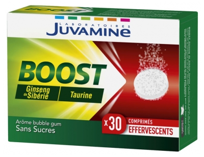 Juvamine Boost Ginseng Taurine 30 Comprimés Effervescents