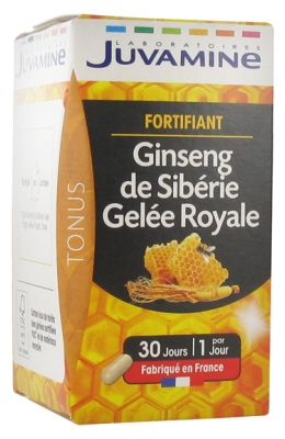 Juvamine Ginseng de Sibérie Gelée Royale 30 Gélules