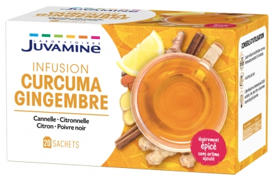 Juvamine Infusion Curcuma Gingembre 20 Sachets