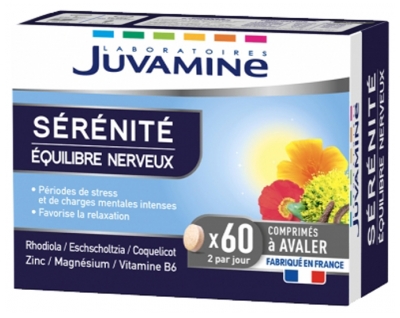 Juvamine Sérénité Équilibre Nerveux 60 Comprimés