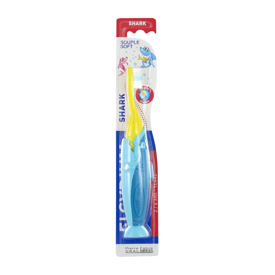 [NgRT011uyRT0026209] Shark Brosse à Dents 2-6 Ans Souple Elgydium