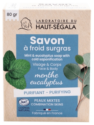 Laboratoire du Haut-Ségala Savon à Froid Surgras Menthe Eucalyptus 80 g