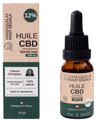 Laboratoire du Haut-Ségala Huile CBD Spectre Large 12% Naturelle 15 ml