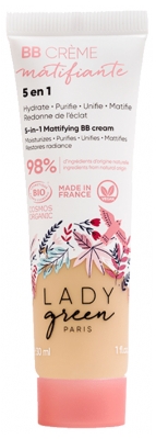 Lady Green BB Crème Matifiante 5en1 Bio 30 ml