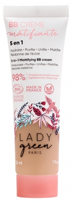 Lady Green BB Crème Matifiante 5en1 Bio 30 ml