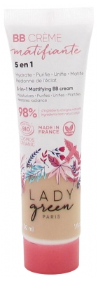 Lady Green BB Crème Matifiante 5en1 Bio 30 ml