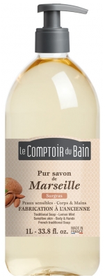 Le Comptoir du Bain Savon Surgras de Marseille Hypoallergénique 1 L