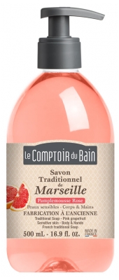 Le Comptoir du Bain Savon Traditionnel de Marseille Pamplemousse Rose 500 ml