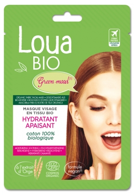 Loua Bio Masque Visage en Tissu Hydratant Apaisant Bio 15 ml