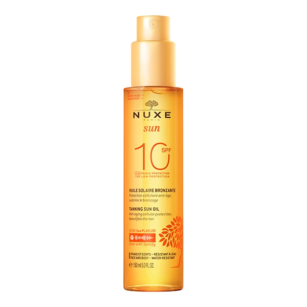 Sun Huile Bronzante Visage et Corps SPF10 Nuxe