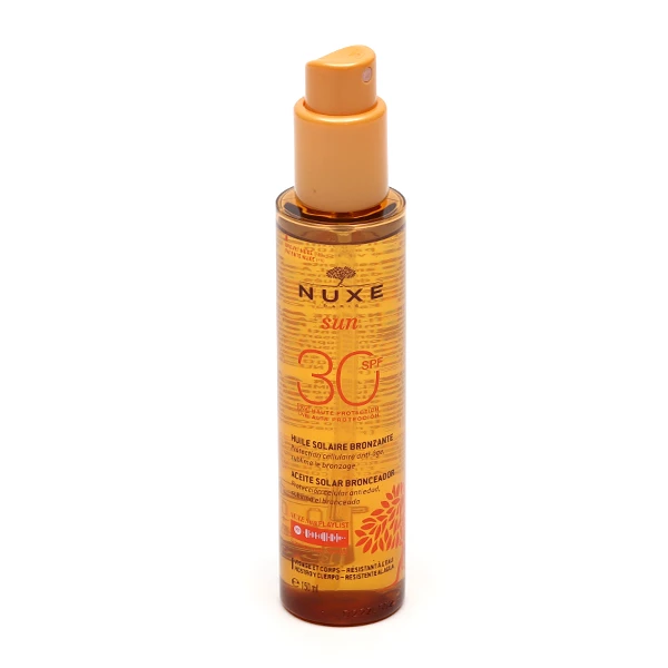 Sun huile solaire bronzante visage et corps SPF 30 Nuxe