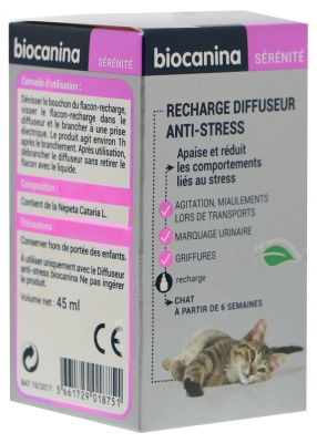 [NgRT011uyRT0027571]  Recharge Diffuseur Anti-Stress Chat 45ml Biocanina