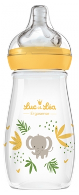 Luc et Léa Ergosense Biberon Anti-Colique 270 ml Débit Moyen 2 Mois et +