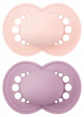 MAM Original 2 Sucettes Anatomiques Silicone Couleurs Unis 18 Mois et +