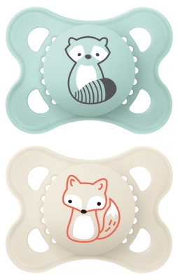 MAM Original 2 Sucettes Anatomiques Silicone Couleurs de la Nature 2-6 Mois