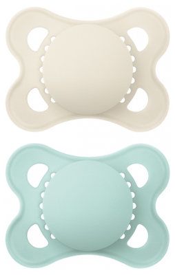 MAM Original 2 Sucettes Anatomiques Silicone Couleurs Unis 2-6 Mois