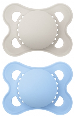 MAM Original 2 Sucettes Anatomiques Silicone Couleurs Unis 2-6 Mois