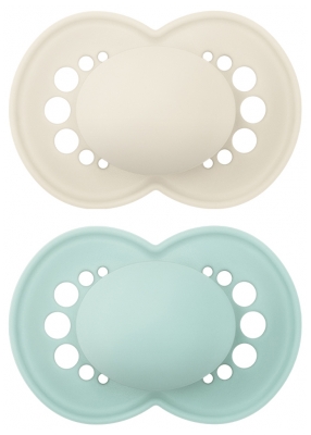 MAM Original 2 Sucettes Anatomiques Silicone Couleurs Unis 6 Mois et +
