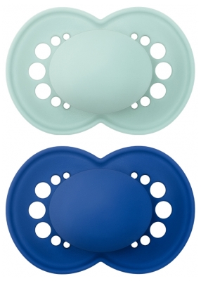MAM Original 2 Sucettes Anatomiques Silicone Couleurs Unis 6 Mois et +
