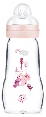 MAM Biberon Verre Premium 260 ml 2 Mois et + Débit 2