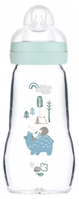 MAM Biberon Verre Premium 260 ml 2 Mois et + Débit 2