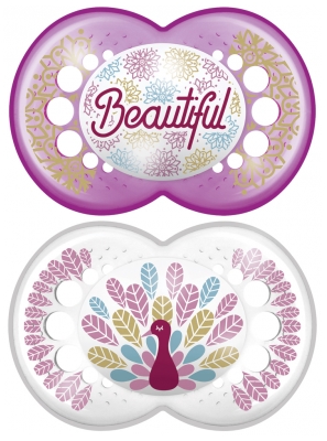 MAM 2 Sucettes Anatomiques Silicone Décor Animaux 18 Mois et +