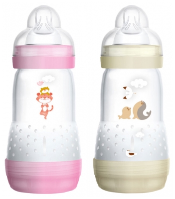 MAM Easy Start 2 Biberons Anti-Colique 260 ml 2 Mois et + Débit 2
