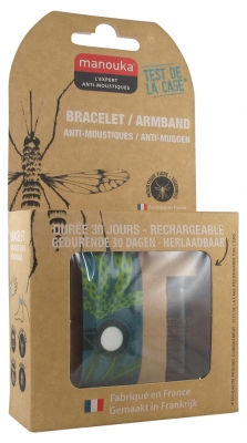 Manouka Kameleo Bracelet Anti-Moustiques + Recharge 6 ml