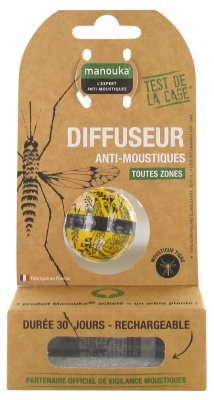 Manouka Boule Diffuseur Anti-Moustiques + Recharge 6 ml