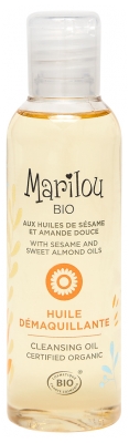 Marilou Bio Huile Démaquillante aux Huiles de Sésame et Amande Douce Bio 100 ml