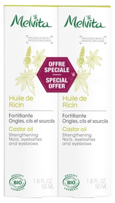 Melvita Huile de Ricin Bio Lot de 2 x 50 ml