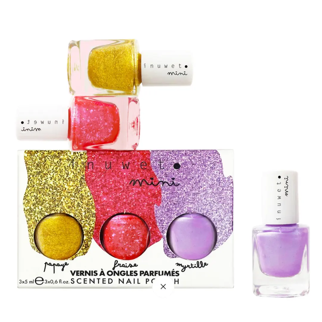 Coffret Trio Vernis Enfants Rainbow Inuwet