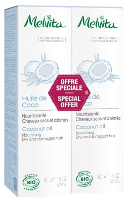 Melvita Huile de Coco Bio Lot de 2 x 50 ml