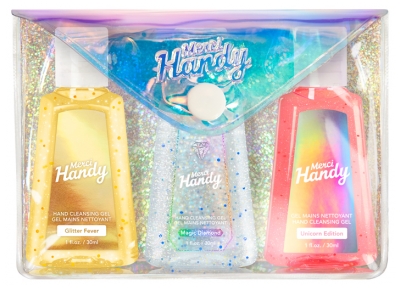 Merci Handy Gel Mains Nettoyant Kit Glitter