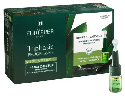 Triphasic Traitement Antichute Progressive 8 x 5,5ml René Furterer 