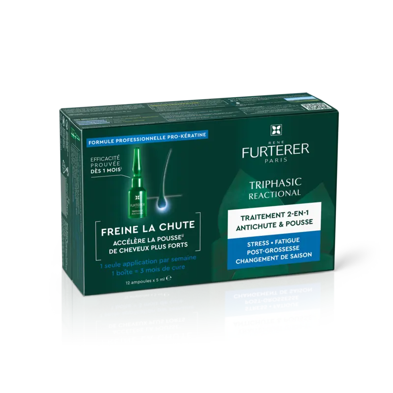 [NgRT011uyRT0028274] Triphasic Traitement Antichute Réactionnelle 12x5ml René Furterer