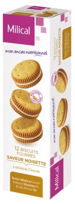 Milical 12 Biscuits Diététiques Fourrés