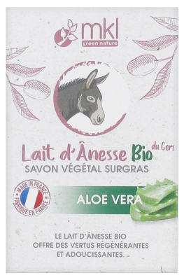 MKL Green Nature Lait d'Ânesse Bio du Gers Savon Végétal Surgras Aloe Vera 100 g