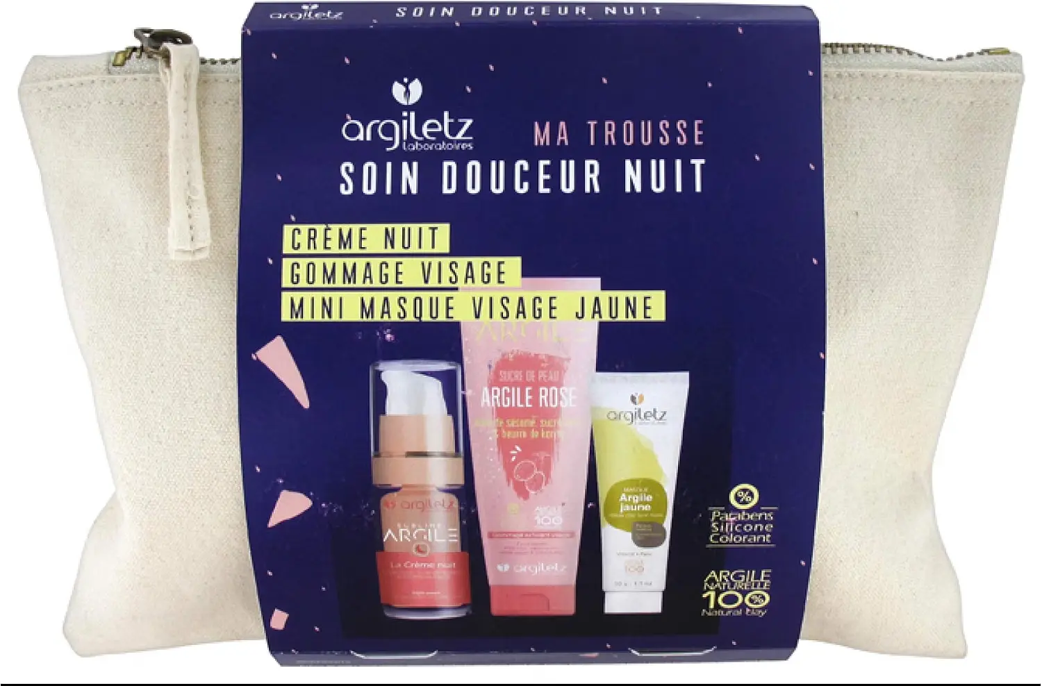 [NgRT011uyRT0028298] Trousse Soin Douceur Nuit Argiletz